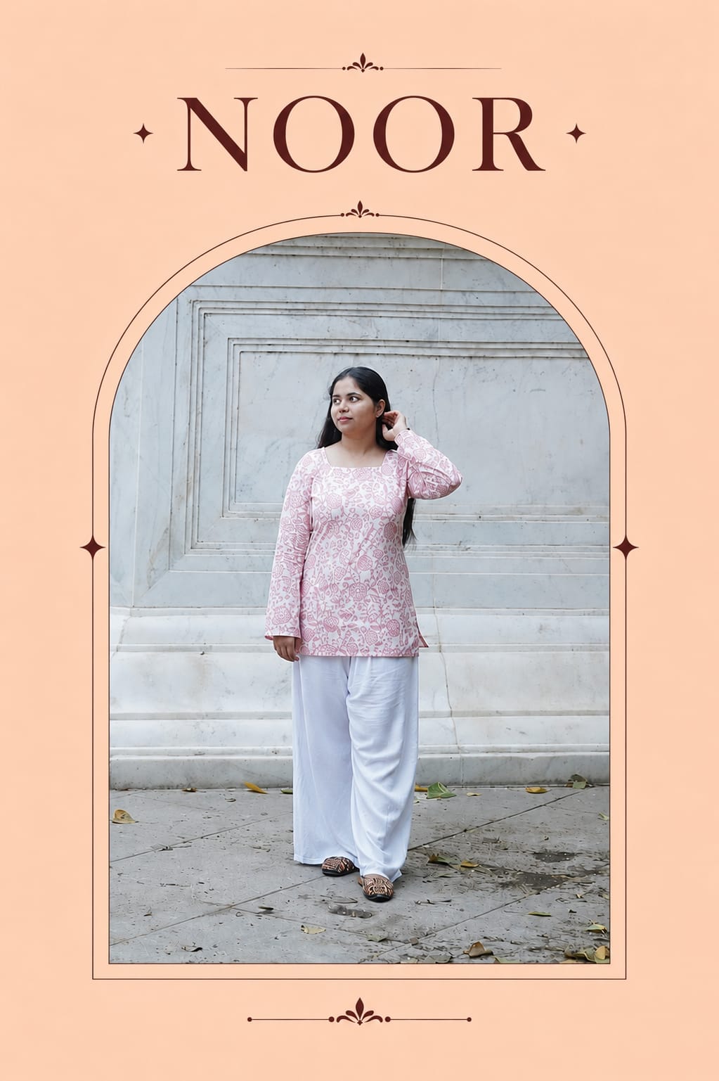 Square Neck with Back Knot kurti